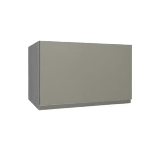 Armário Basculante Linha Cava 80cm 1 Porta - Gianduia/Branco
