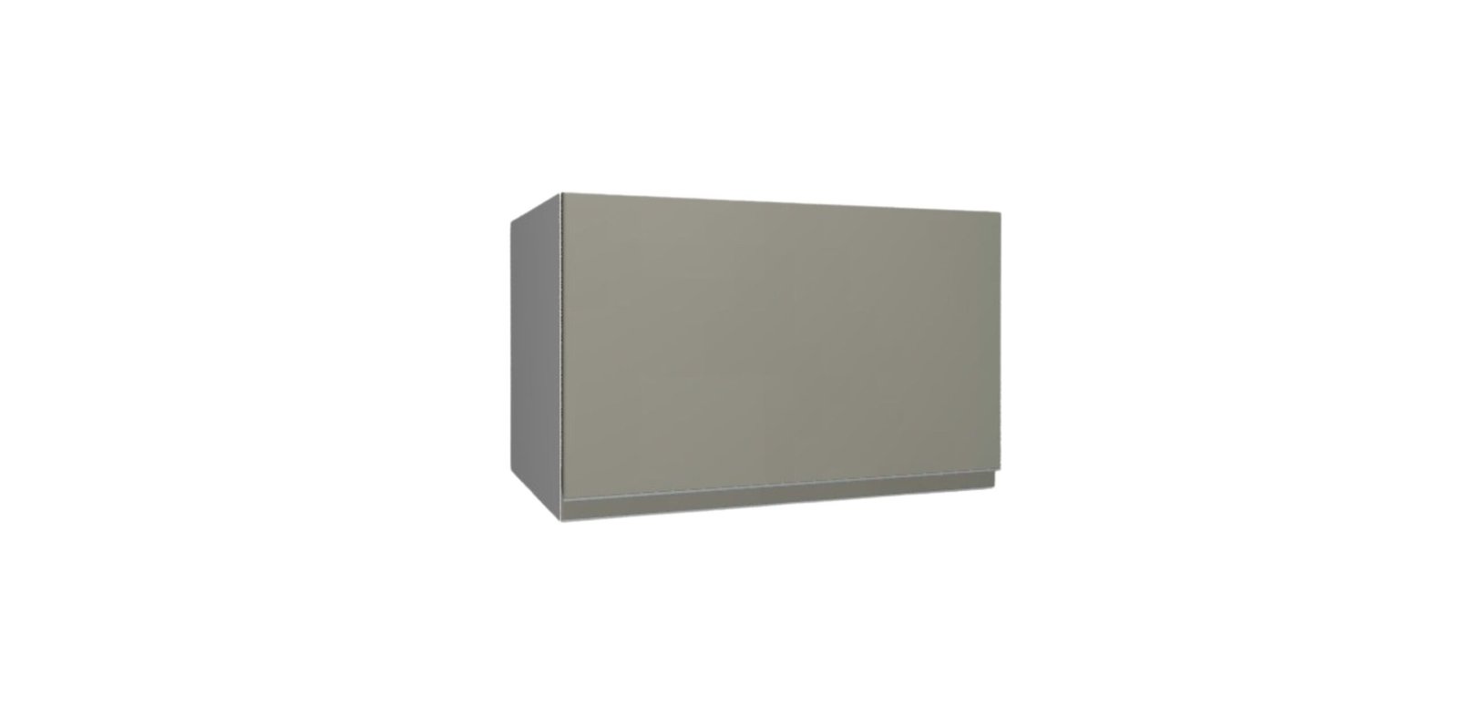 Armário Basculante Linha Cava 80cm 1 Porta - Gianduia/Branco